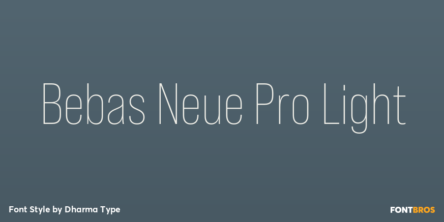 Bebas Neue Pro Light Poster