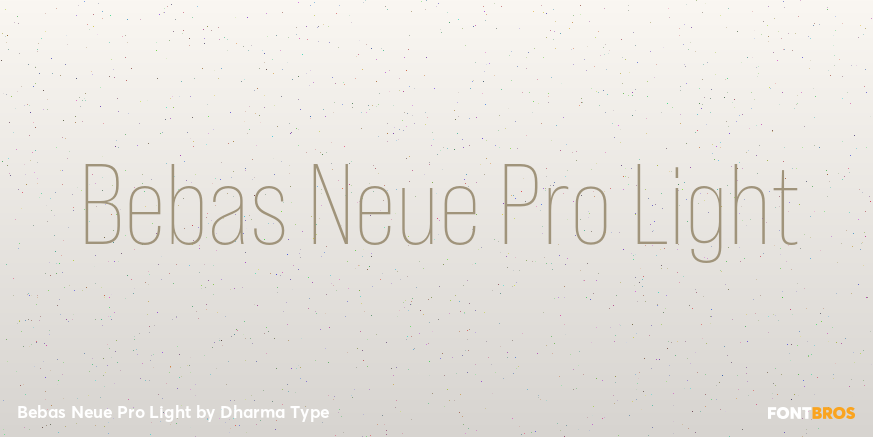 Bebas Neue Pro Light Poster