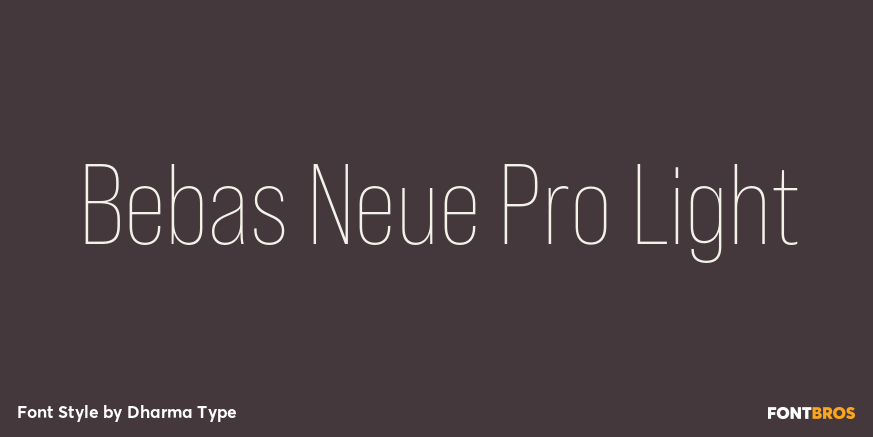 Bebas Neue Pro Light Poster