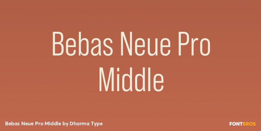 Bebas Neue Pro Middle Font Poster #1