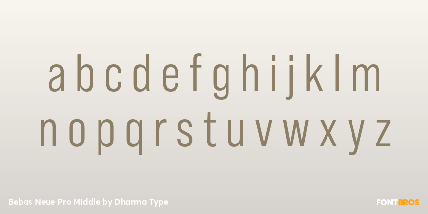 Bebas Neue Pro Middle Font Poster #3