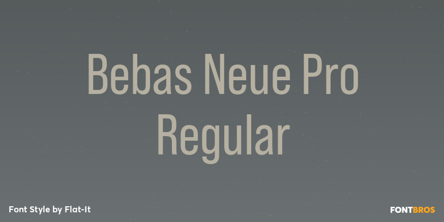 Bebas Neue Pro Regular Poster