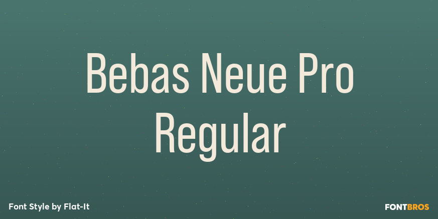 Bebas Neue Pro Regular Poster