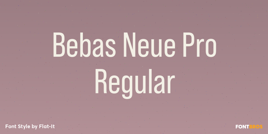 Bebas Neue Pro Regular Poster