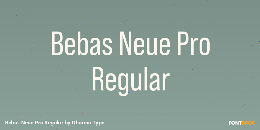 Bebas Neue Pro Regular Poster