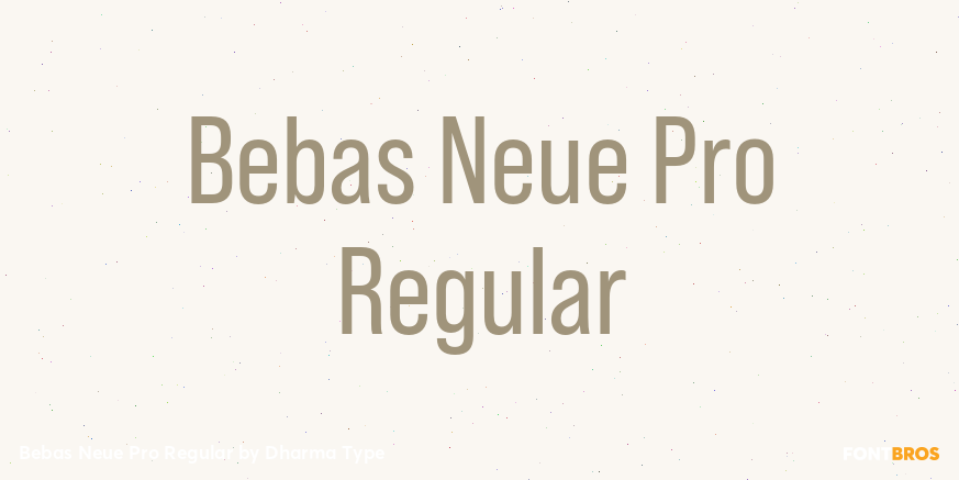Bebas Neue Pro Regular Poster
