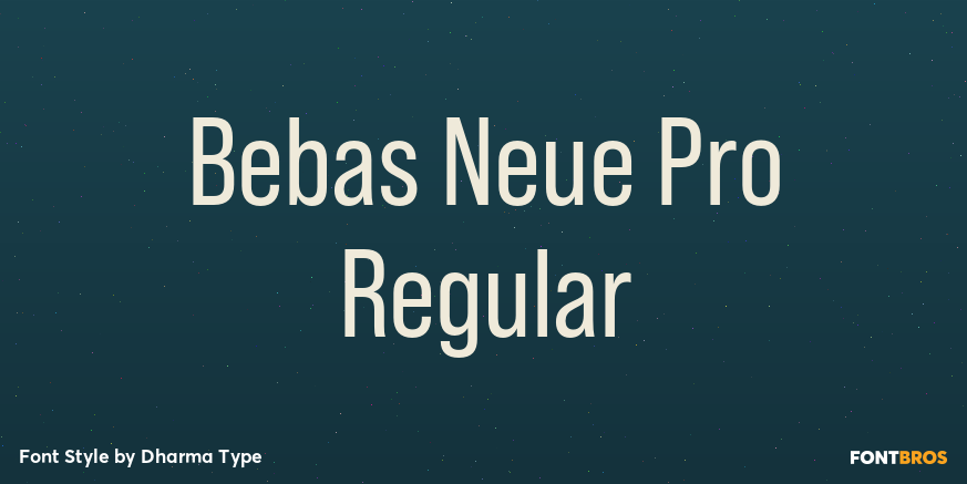 Bebas Neue Pro Regular Poster