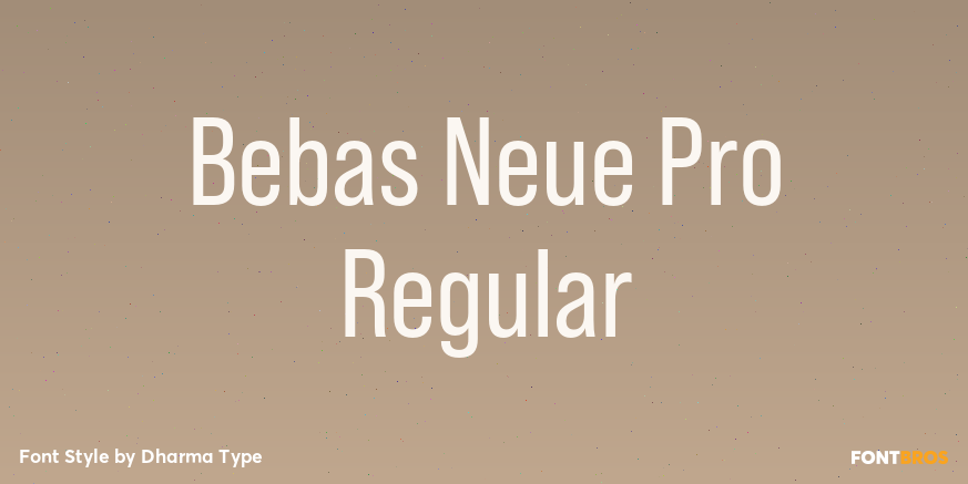 Bebas Neue Pro Regular Poster