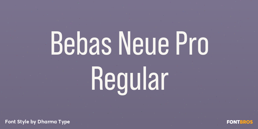 Bebas Neue Pro Regular Poster