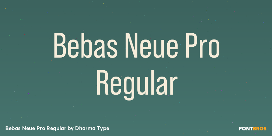 Bebas Neue Pro Regular Poster