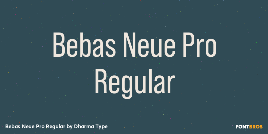 Bebas Neue Pro Regular Poster