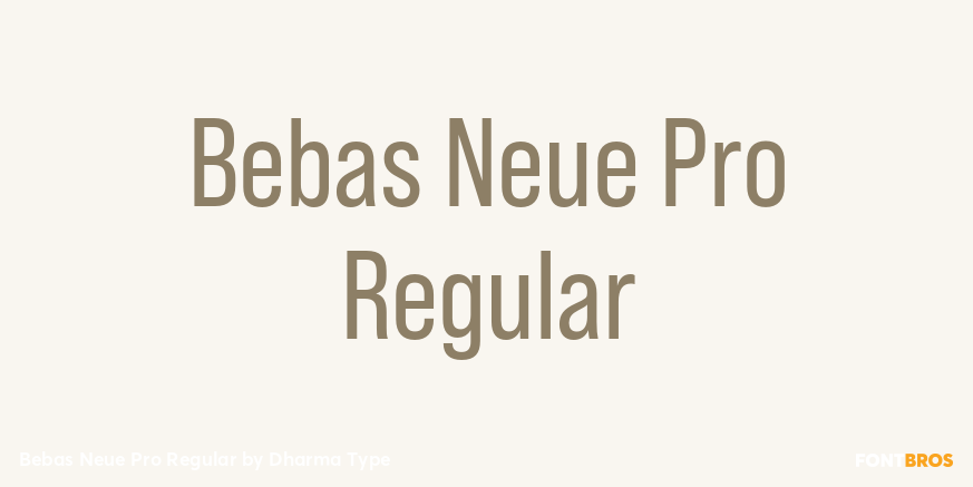 Bebas Neue Pro Regular Poster