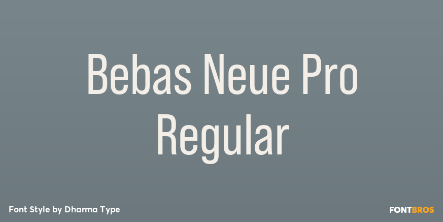 Bebas Neue Pro Regular Poster