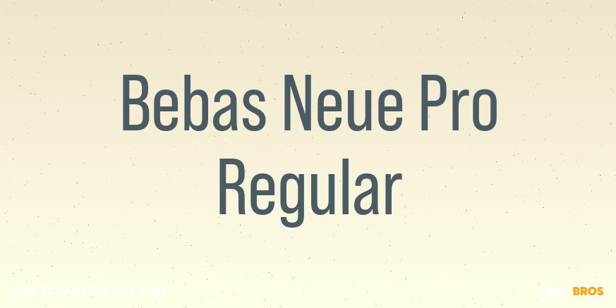 Bebas Neue Pro Regular Poster