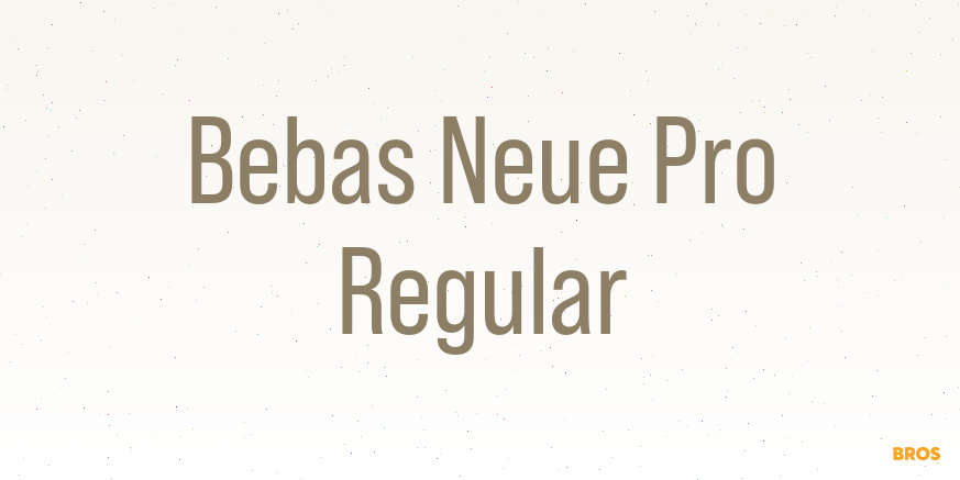 Bebas Neue Pro Regular Poster