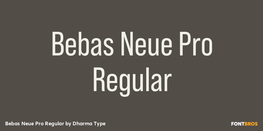 Bebas Neue Pro Regular Poster