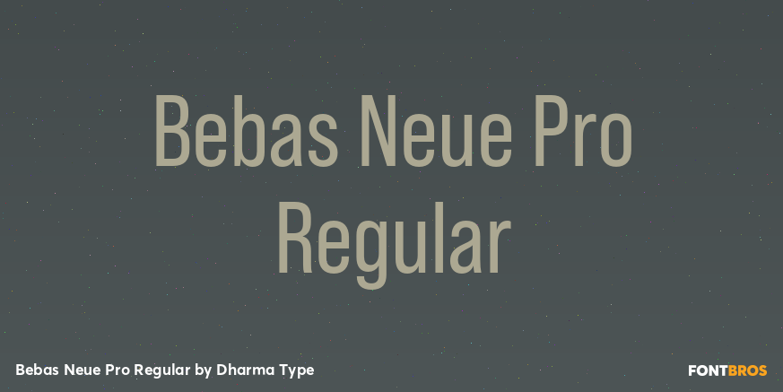 Bebas Neue Pro Regular Poster