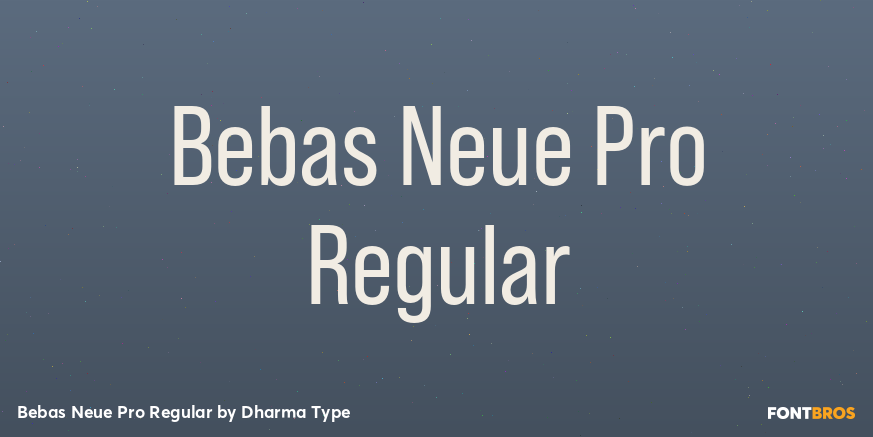 Bebas Neue Pro Regular Poster