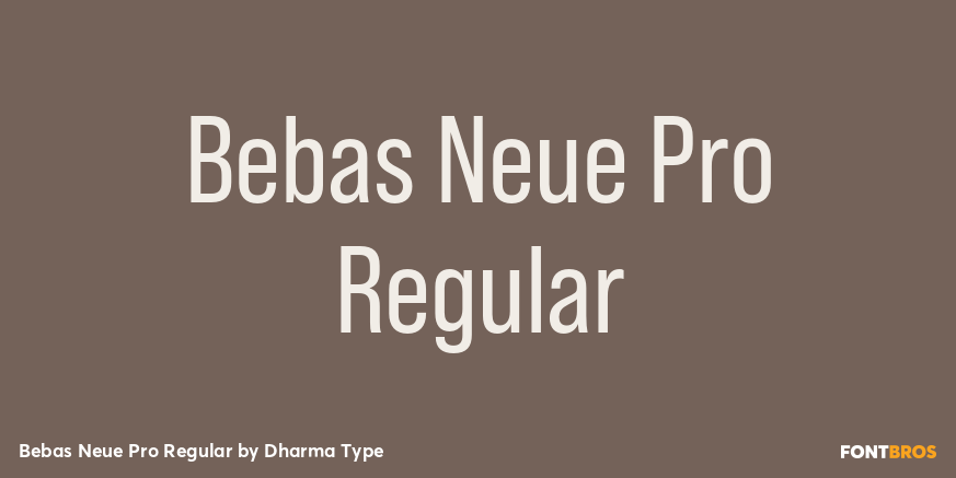 Bebas Neue Pro Regular Poster