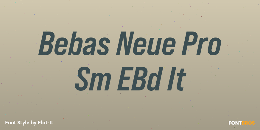 Bebas Neue Pro Sm EBd It Font Poster #1