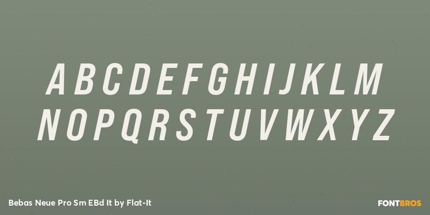 Bebas Neue Pro Sm EBd It Font Poster #1