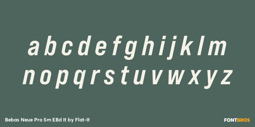 Bebas Neue Pro Sm EBd It Font Poster #1