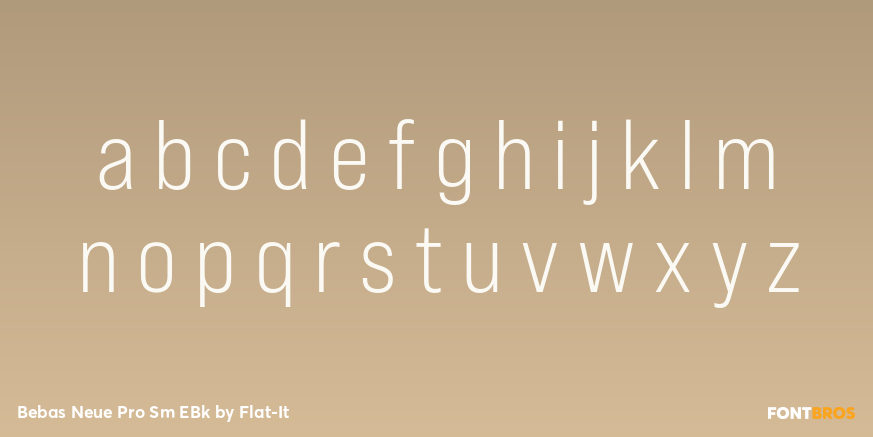 Bebas Neue Pro Sm EBk Font Poster #1