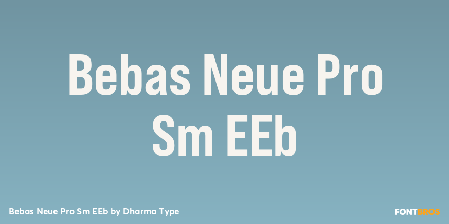 Bebas Neue Pro Sm EEb Font Poster #1