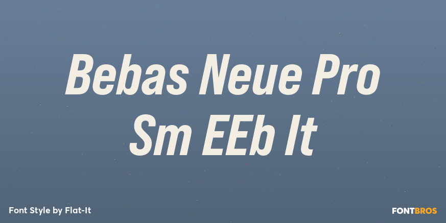 Bebas Neue Pro Sm EEb It Font Poster #1