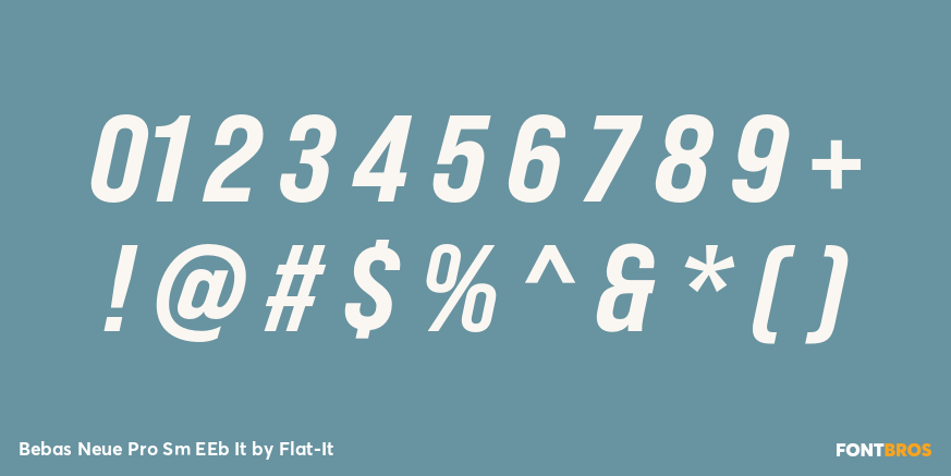 Bebas Neue Pro Sm EEb It Font Poster #1