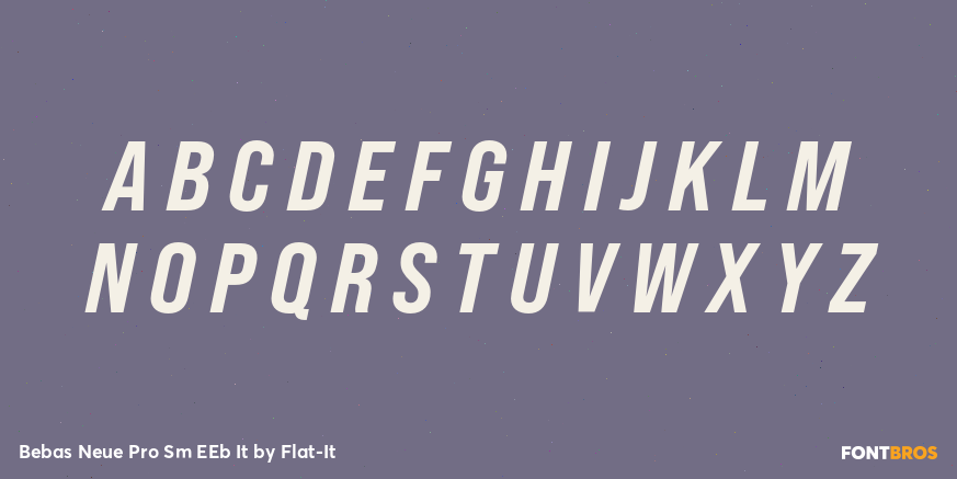 Bebas Neue Pro Sm EEb It Font Poster #1