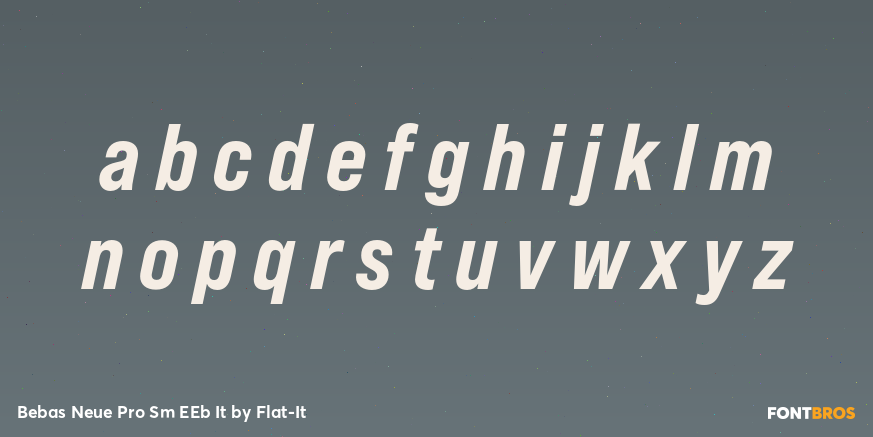 Bebas Neue Pro Sm EEb It Font Poster #1