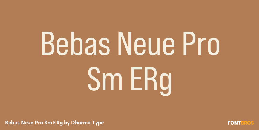 Bebas Neue Pro Sm ERg Font Poster #1