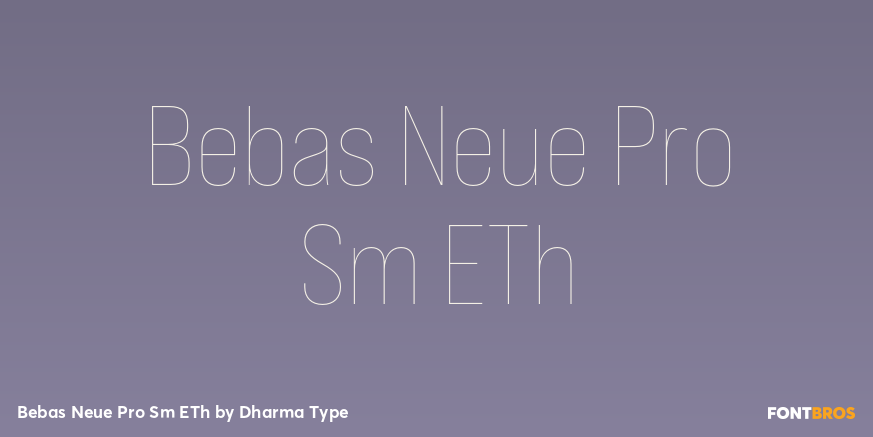 Bebas Neue Pro Sm ETh Font Poster #1