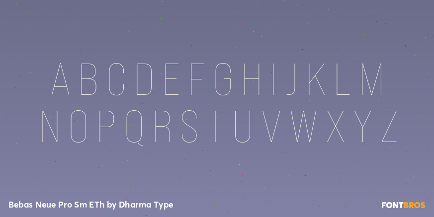 Bebas Neue Pro Sm ETh Font Poster #2