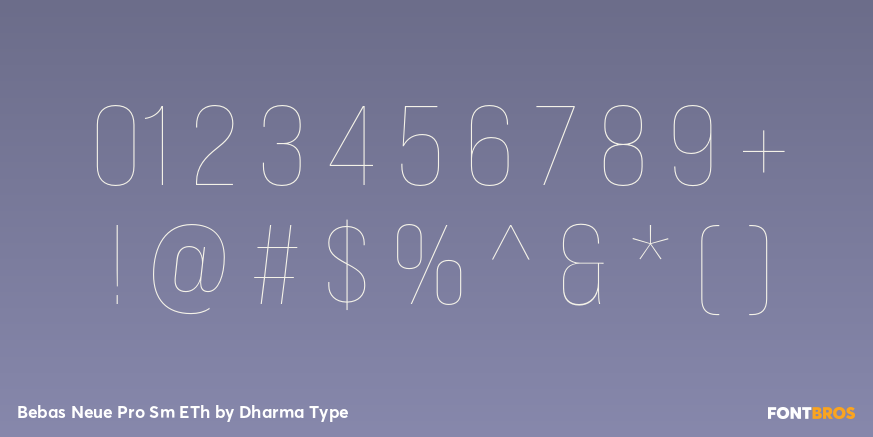 Bebas Neue Pro Sm ETh Font Poster #4