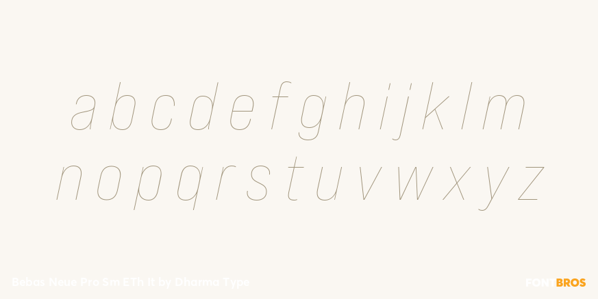 Bebas Neue Pro Sm ETh It Font Poster #3