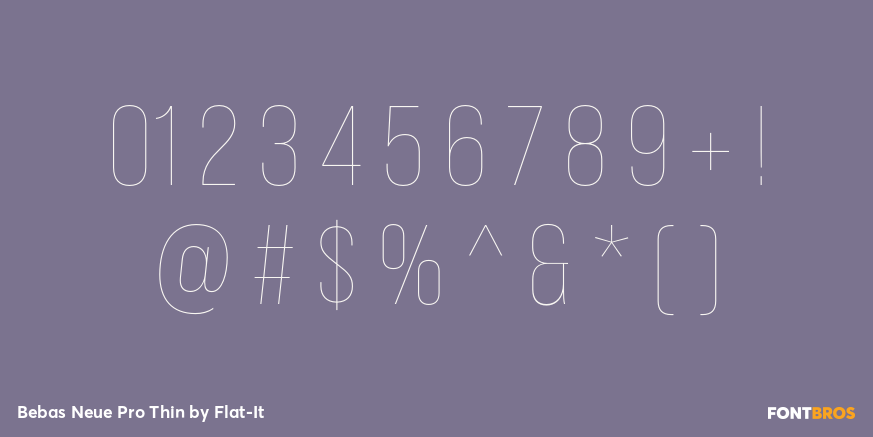Bebas Neue Pro Thin Font Poster #4