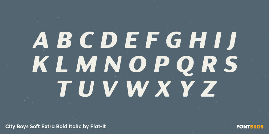 City Boys Soft Extra Bold Italic Font Poster #1