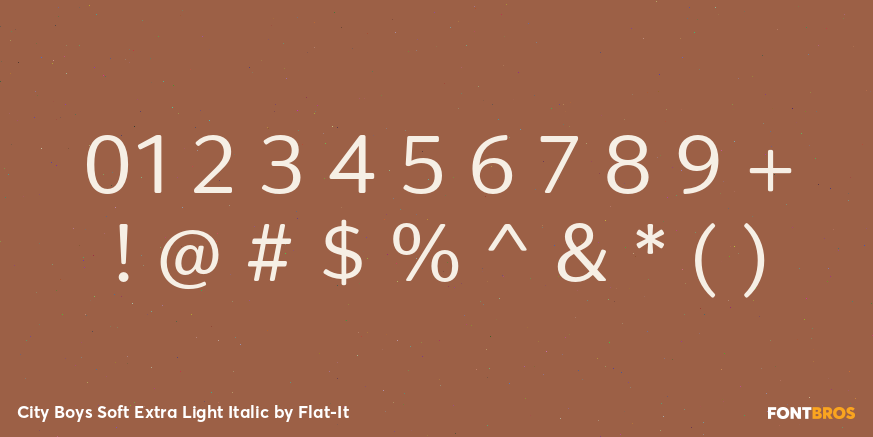 City Boys Soft Extra Light Italic Font Poster #1