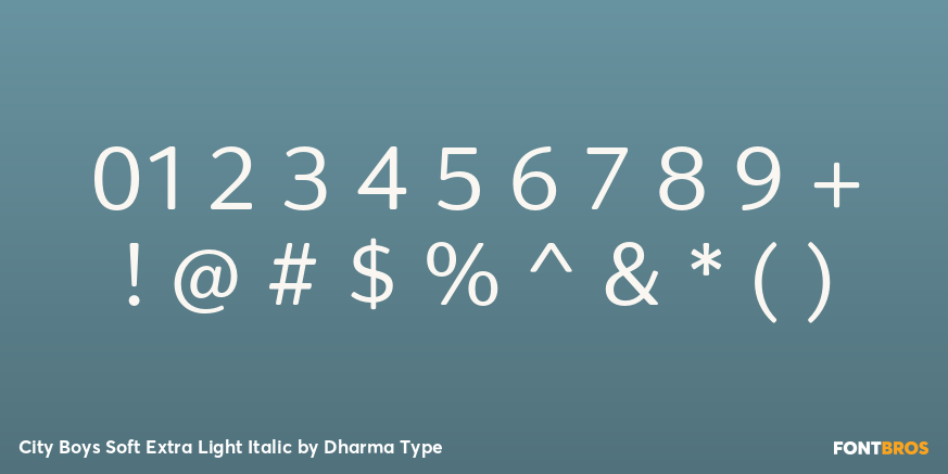 City Boys Soft Extra Light Italic Font Poster #4