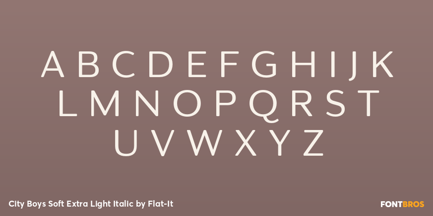 City Boys Soft Extra Light Italic Font Poster #1