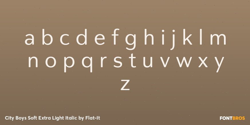 City Boys Soft Extra Light Italic Font Poster #1