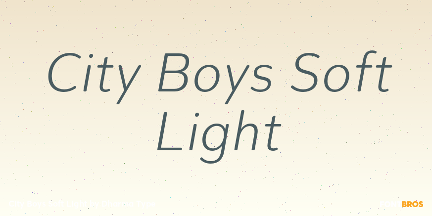 City Boys Soft Light Font Poster #1