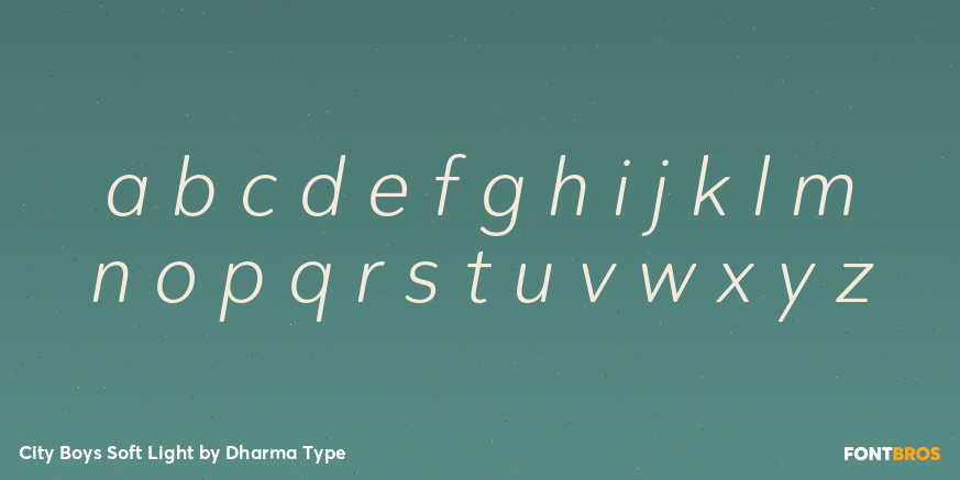 City Boys Soft Light Font Poster #3