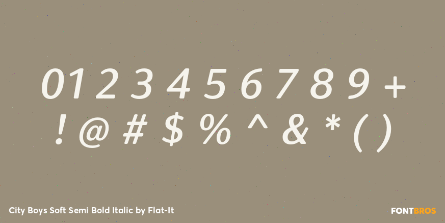 City Boys Soft Semi Bold Italic Font Poster #4