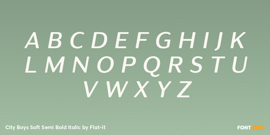 City Boys Soft Semi Bold Italic Font Poster #2