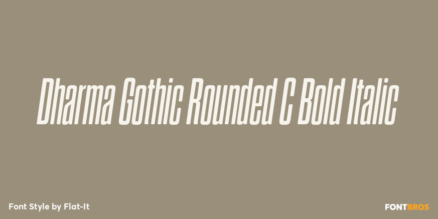 Dharma Gothic Rounded C Bold Italic Font Poster #1