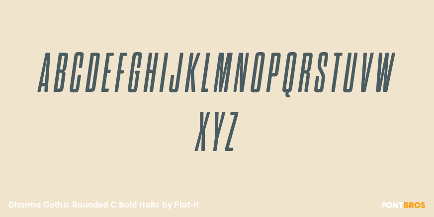 Dharma Gothic Rounded C Bold Italic Font Poster #1