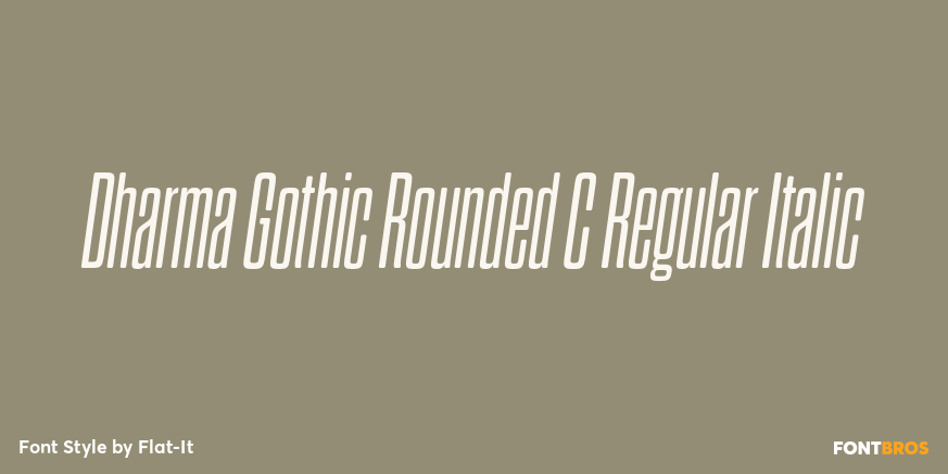 Dharma Gothic Rounded C Regular Italic Font Poster #1